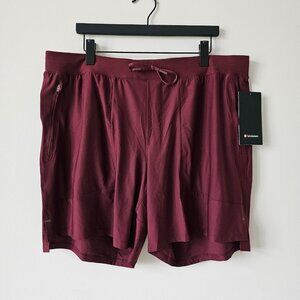 NWT LULULEMON RDMR Red Merlot License To Train Shorts 7" LL Pique Men's XXL